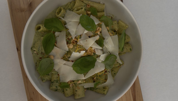 Pesto and Capra Pasta
